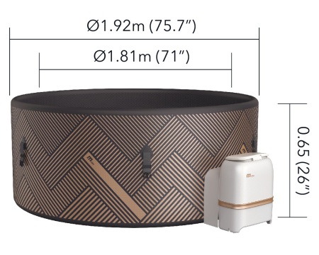 MSpa F-MO082W СПА-бассейн 192х65см "Mono" 1120л, круглый, аэромассаж