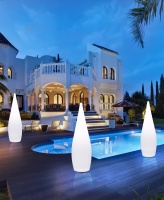 Светильник Капля 24х80 солнечная батарея, RGB