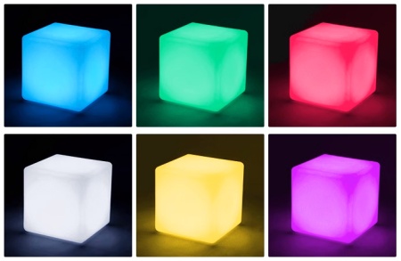 Светильник Куб 30 с питанием от АКБ, RGB Светильник Куб 30 с питанием от АКБ, RGB